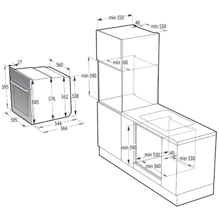 Four encastrable fonction vapeur HISENSE O643PG