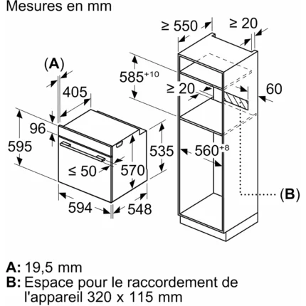 Four encastrable NEFF B6ACH7AG3