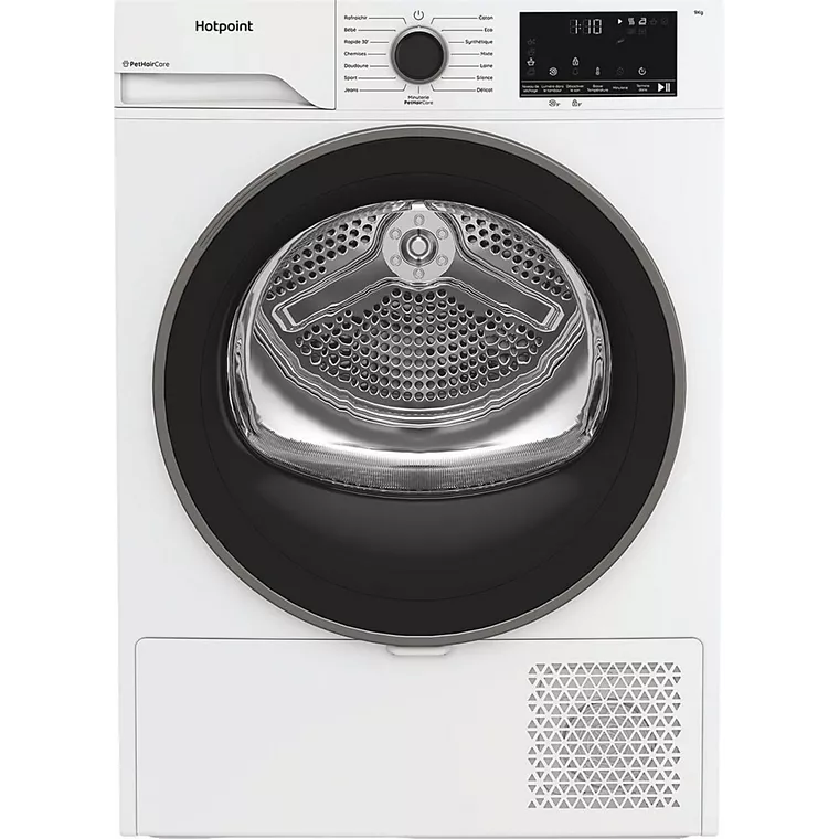 5054645734580_h_f_l_0 Sèche linge pompe à chaleur HOTPOINT CHD94MWBSFRX