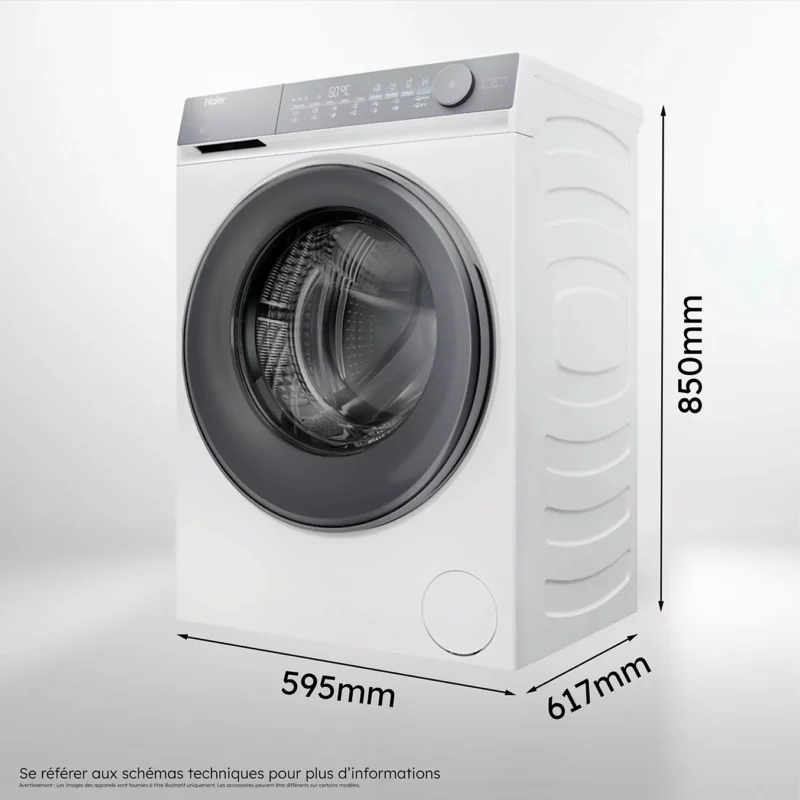 Lave linge hublot HAIER HW100-B14367U-FR