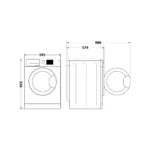 Lave linge séchant hublot encastrable HOTPOINT NDB8635KFR
