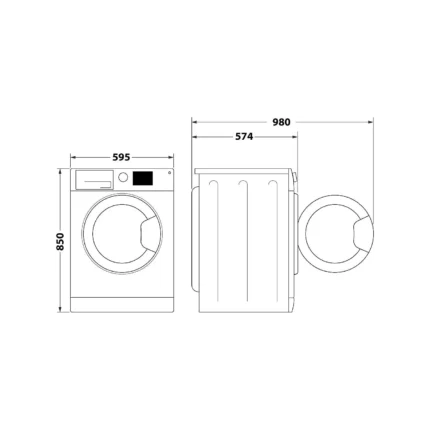 Lave linge séchant hublot encastrable HOTPOINT NDB8635KFR