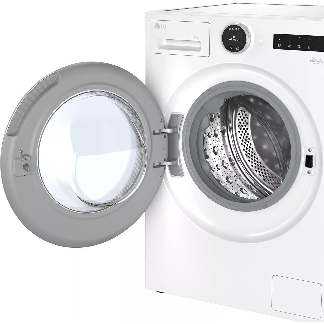 8806096057834_h_o_l_0 Une solution 2-en-1 performante pour toute la famille Une grande capacité de lavage et de séchage Le lave-linge séchant LG F964X71WSTA offre une capacité de lavage de 9 kg et une capacité de séchage de 6 kg. Il permet ainsi de prendre en charge le linge quotidien d'une famille tout en limitant le nombre de cycles. Un appareil gain de place De plus, ce modèle combine les fonctions de lavage et de séchage dans un seul appareil. Il constitue donc une solution idéale pour les logements disposant d'un espace limité. Un moteur AI Direct Drive™ fiable et silencieux Grâce au moteur AI Direct Drive™, l'appareil détecte le poids et la nature des textiles afin d'adapter automatiquement les mouvements du tambour. Ainsi, vos vêtements bénéficient d'un soin optimal tout en profitant d'un fonctionnement plus silencieux. Des technologies innovantes pour un entretien du linge impeccable TurboWash™ 360° pour un lavage rapide La technologie TurboWash™ 360° utilise plusieurs jets d'eau multidirectionnels pour nettoyer le linge en profondeur en seulement 39 minutes. Vous gagnez ainsi du temps sans compromettre la qualité du lavage. Technologie vapeur Steam™ Par ailleurs, la fonction Steam™ aide à éliminer les allergènes, les acariens et certaines bactéries tout en réduisant les plis sur les vêtements. Elle est particulièrement adaptée aux personnes sensibles et aux familles avec de jeunes enfants. Dosage automatique ezDispense™ Le système ezDispense™ dose automatiquement la quantité de lessive nécessaire selon la charge de linge. En conséquence, vous réalisez des économies de détergent tout en obtenant des résultats de lavage optimaux. Un lave-linge connecté et économique Connectivité LG ThinQ™ Grâce au Wi-Fi intégré et à l'application LG ThinQ™, vous pouvez lancer un programme, surveiller la consommation énergétique et recevoir des notifications directement sur votre smartphone. Programme Microplastic Care Le programme dédié à la réduction des microplastiques contribue à limiter les émissions de fibres synthétiques lors du lavage. Cette fonctionnalité participe ainsi à une démarche plus respectueuse de l'environnement. Un design moderne et intuitif Enfin, sa molette avec écran LCD intégré offre une utilisation simple et intuitive. Son design élégant et ses matériaux de qualité s'intègrent parfaitement dans toutes les buanderies modernes. Caractéristiques techniques Caractéristiques Détails Marque LG Référence F964X71WSTA Type de produit Lave-linge séchant hublot Installation Pose libre Capacité de lavage 9 kg Capacité de séchage 6 kg Vitesse d'essorage maximale 1 350 tr/min Classe énergétique lavage A Classe énergétique lavage + séchage D Classe d'efficacité d'essorage B Niveau sonore en essorage 74 dB Type de moteur AI Direct Drive™ Inverter Technologie de lavage AI DD™ Technologie de lavage rapide TurboWash™ 360° Technologie vapeur Steam™ Dosage automatique ezDispense™ Connectivité Wi-Fi – LG ThinQ™ Programme rapide TurboWash 39 min Programme anti-allergie Oui Programme microplastiques Oui Éclairage du tambour Oui Ajout de linge en cours de cycle Oui Départ différé Oui Sécurité enfant Oui Volume du tambour Grande capacité Couleur Blanc Dimensions (L x H x P) 60 x 85 x 56,5 cm Profondeur porte ouverte 110 cm Poids net 70 kg Consommation d'énergie lavage 35 kWh / 100 cycles Consommation d'énergie lavage + séchage 308 kWh / 100 cycles Consommation d'eau lavage 50 L par cycle Consommation d'eau lavage + séchage 90 L par cycle Code EAN 8806096057834Une grande capacité de lavage et de séchage Le lave-linge séchant LG F964X71WSTA offre une capacité de lavage de 9 kg et une capacité de séchage de 6 kg. Il permet ainsi de prendre en charge le linge quotidien d'une famille tout en limitant le nombre de cycles. Un appareil gain de place De plus, ce modèle combine les fonctions de lavage et de séchage dans un seul appareil. Il constitue donc une solution idéale pour les logements disposant d'un espace limité. Un moteur AI Direct Drive™ fiable et silencieux Grâce au moteur AI Direct Drive™, l'appareil détecte le poids et la nature des textiles afin d'adapter automatiquement les mouvements du tambour. Ainsi, vos vêtements bénéficient d'un soin optimal tout en profitant d'un fonctionnement plus silencieux. Des technologies innovantes pour un entretien du linge impeccable TurboWash™ 360° pour un lavage rapide La technologie TurboWash™ 360° utilise plusieurs jets d'eau multidirectionnels pour nettoyer le linge en profondeur en seulement 39 minutes. Vous gagnez ainsi du temps sans compromettre la qualité du lavage. Technologie vapeur Steam™ Par ailleurs, la fonction Steam™ aide à éliminer les allergènes, les acariens et certaines bactéries tout en réduisant les plis sur les vêtements. Elle est particulièrement adaptée aux personnes sensibles et aux familles avec de jeunes enfants. Dosage automatique ezDispense™ Le système ezDispense™ dose automatiquement la quantité de lessive nécessaire selon la charge de linge. En conséquence, vous réalisez des économies de détergent tout en obtenant des résultats de lavage optimaux. Un lave-linge connecté et économique Connectivité LG ThinQ™ Grâce au Wi-Fi intégré et à l'application LG ThinQ™, vous pouvez lancer un programme, surveiller la consommation énergétique et recevoir des notifications directement sur votre smartphone. Programme Microplastic Care Le programme dédié à la réduction des microplastiques contribue à limiter les émissions de fibres synthétiques lors du lavage. Cette fonctionnalité participe ainsi à une démarche plus respectueuse de l'environnement. Un design moderne et intuitif Enfin, sa molette avec écran LCD intégré offre une utilisation simple et intuitive. Son design élégant et ses matériaux de qualité s'intègrent parfaitement dans toutes les buanderies modernes. Caractéristiques techniques Caractéristiques Détails Marque LG Référence F964X71WSTA Type de produit Lave-linge séchant hublot Installation Pose libre Capacité de lavage 9 kg Capacité de séchage 6 kg Vitesse d'essorage maximale 1 350 tr/min Classe énergétique lavage A Classe énergétique lavage + séchage D Classe d'efficacité d'essorage B Niveau sonore en essorage 74 dB Type de moteur AI Direct Drive™ Inverter Technologie de lavage AI DD™ Technologie de lavage rapide TurboWash™ 360° Technologie vapeur Steam™ Dosage automatique ezDispense™ Connectivité Wi-Fi – LG ThinQ™ Programme rapide TurboWash 39 min Programme anti-allergie Oui Programme microplastiques Oui Éclairage du tambour Oui Ajout de linge en cours de cycle Oui Départ différé Oui Sécurité enfant Oui Volume du tambour Grande capacité Couleur Blanc Dimensions (L x H x P) 60 x 85 x 56,5 cm Profondeur porte ouverte 110 cm Poids net 70 kg Consommation d'énergie lavage 35 kWh / 100 cycles Consommation d'énergie lavage + séchage 308 kWh / 100 cycles Consommation d'eau lavage 50 L par cycle Consommation d'eau lavage + séchage 90 L par cycle Code EAN 8806096057834