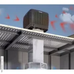Rafraîchisseur d'air évaporatif fixe 30 000 m³/h BIO30S avec soufflage par le côté